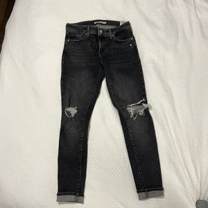 Black LEVIS - 711 skinny size 26 distressed jeans